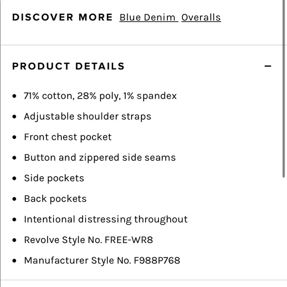 Size 26 Free People Brady Wash Denim Overalls with Intentional Distressing - Picture 2 of 8